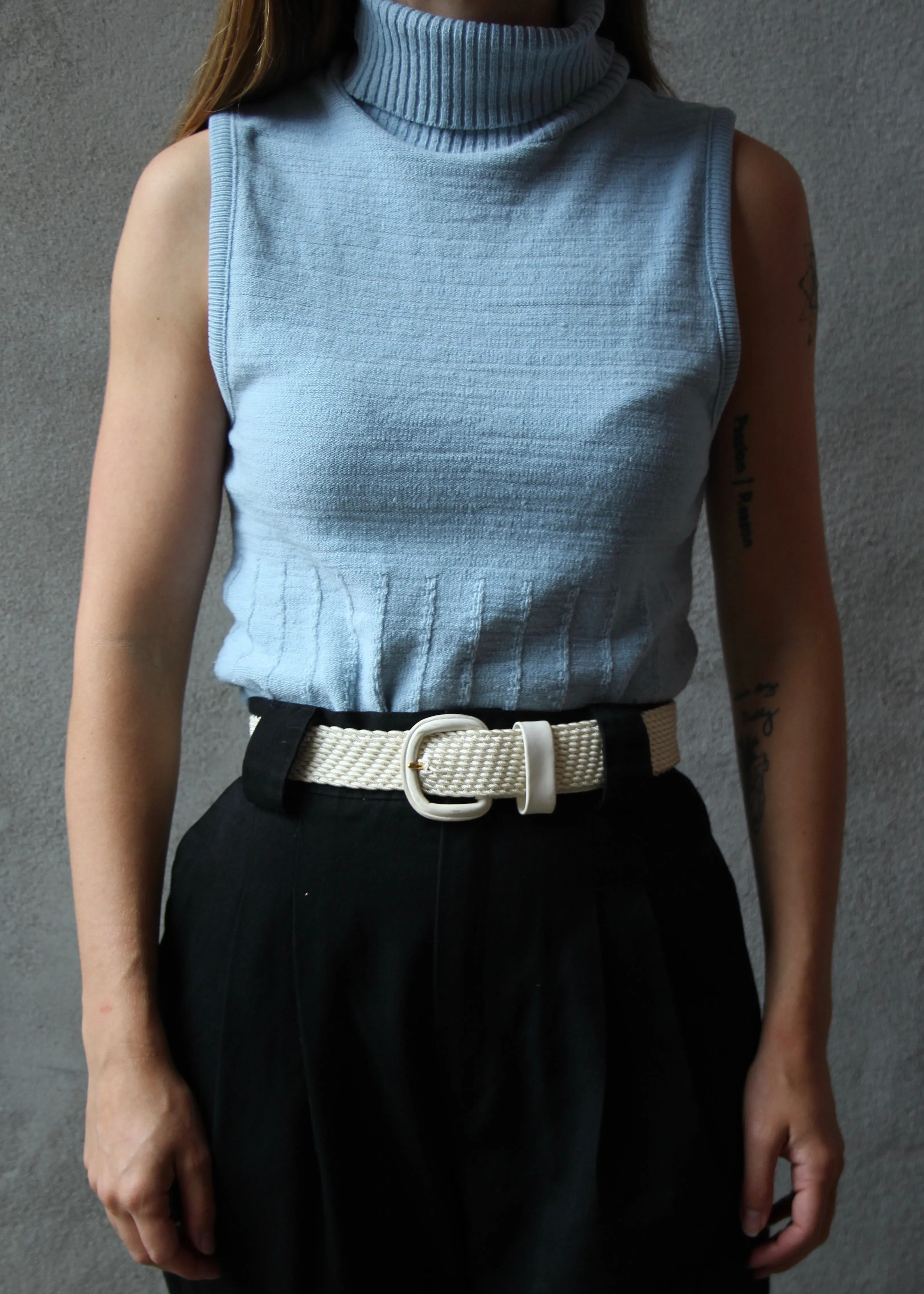 90s Dynamite Ice Blue Turtleneck - M