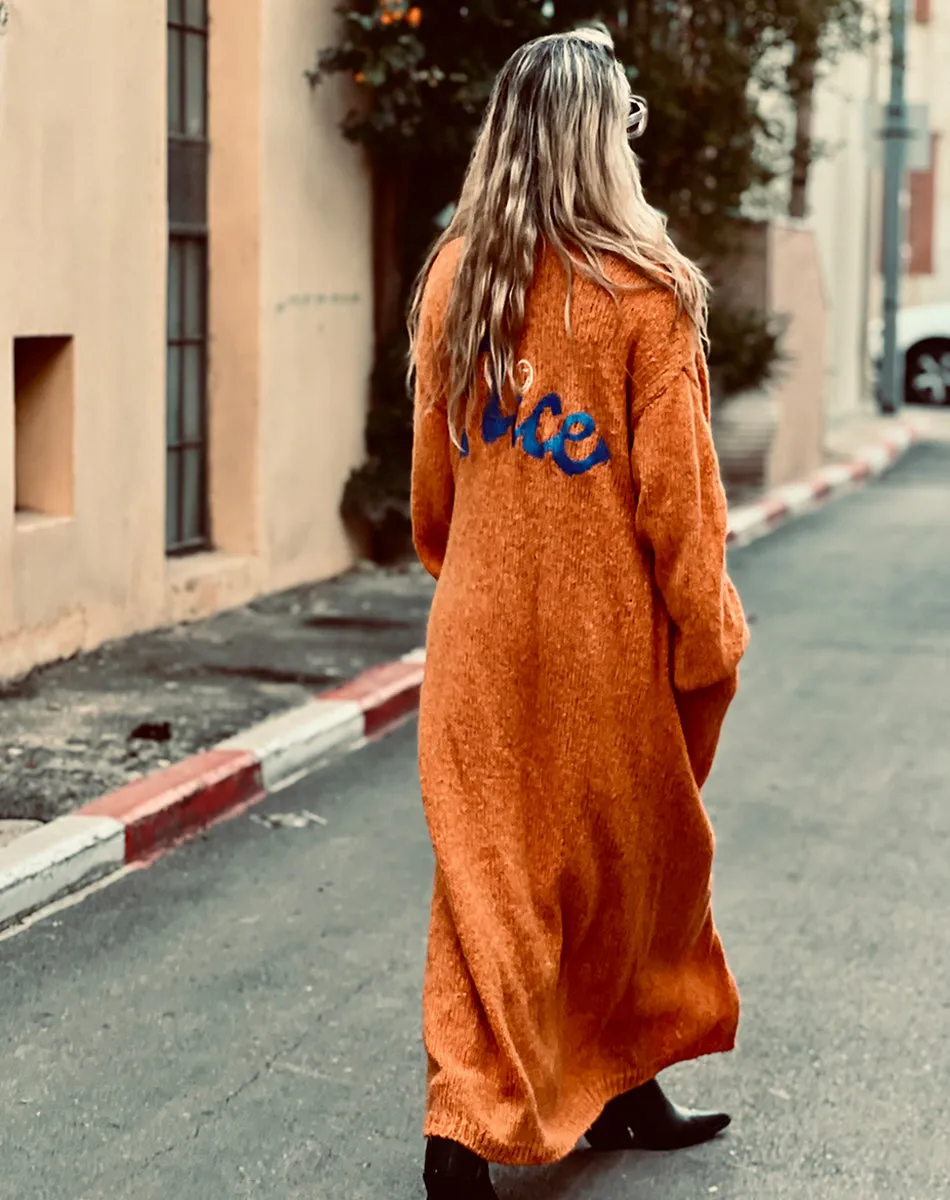 Adrianna Orange Cardigan