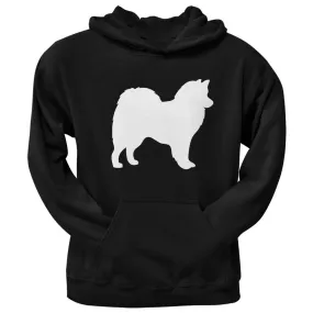 American Eskimo Silhouette Black Adult Hoodie