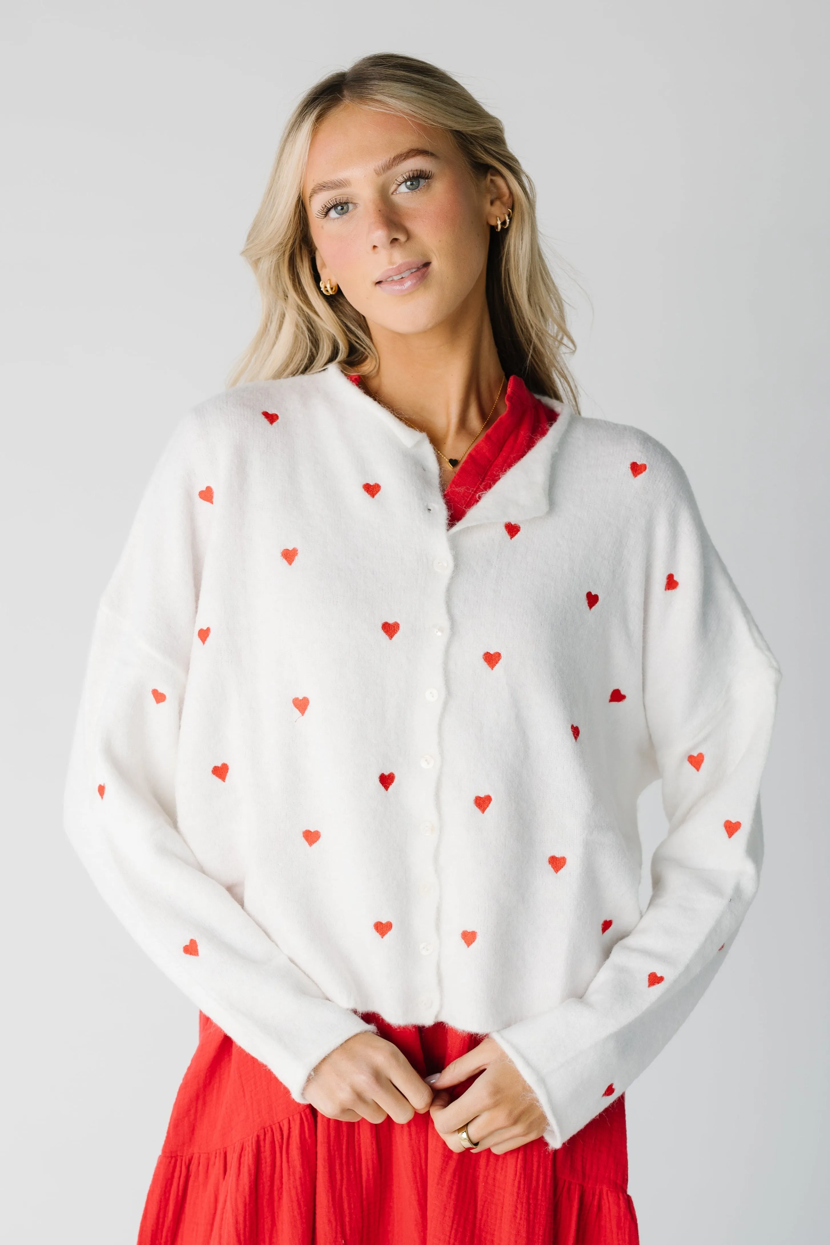Aria Embroidered Heart Sweater