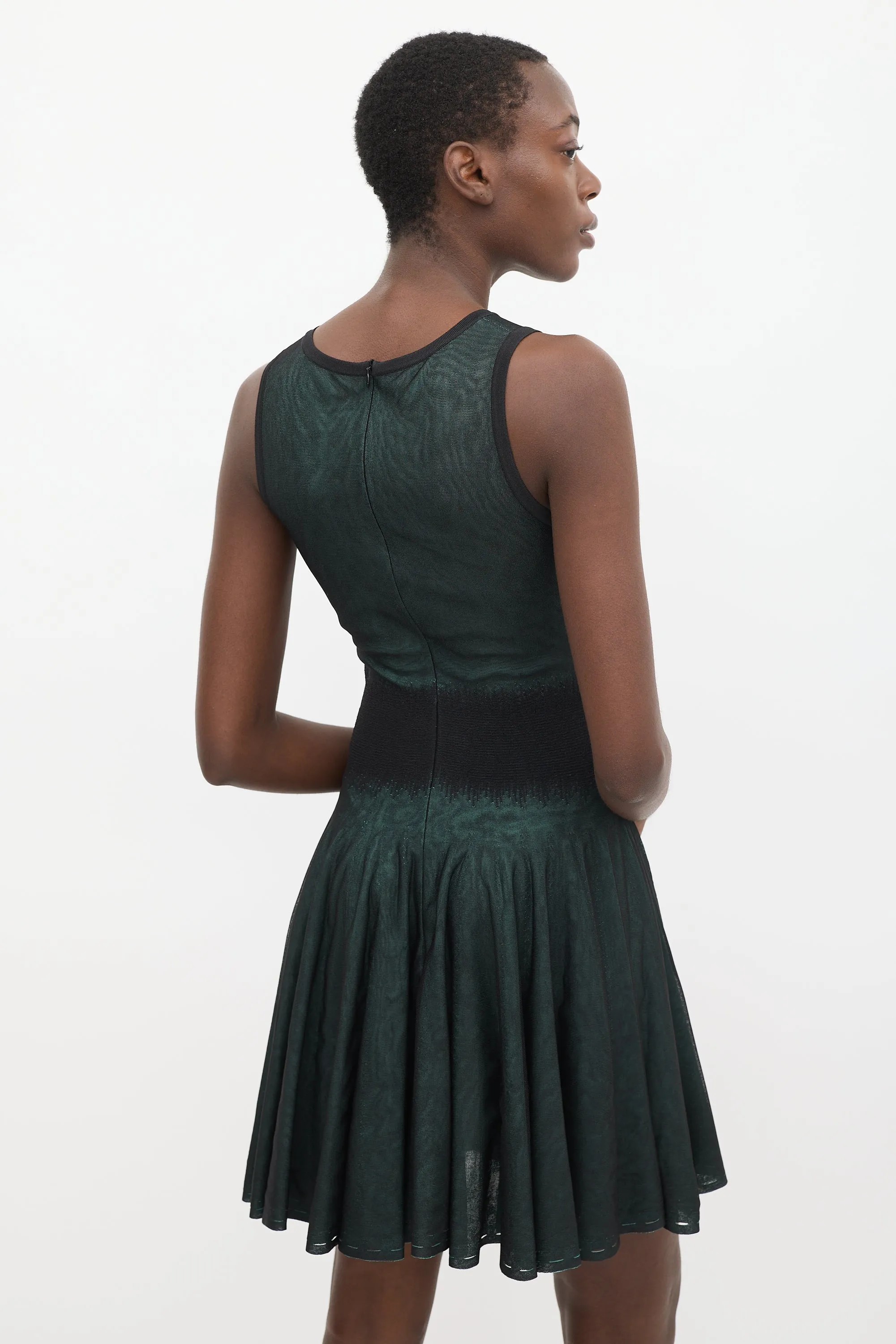 Black & Green Sheer Overlay Co-Ord Set