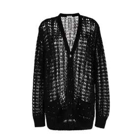 Black Swarovski-Embellished Cardigan