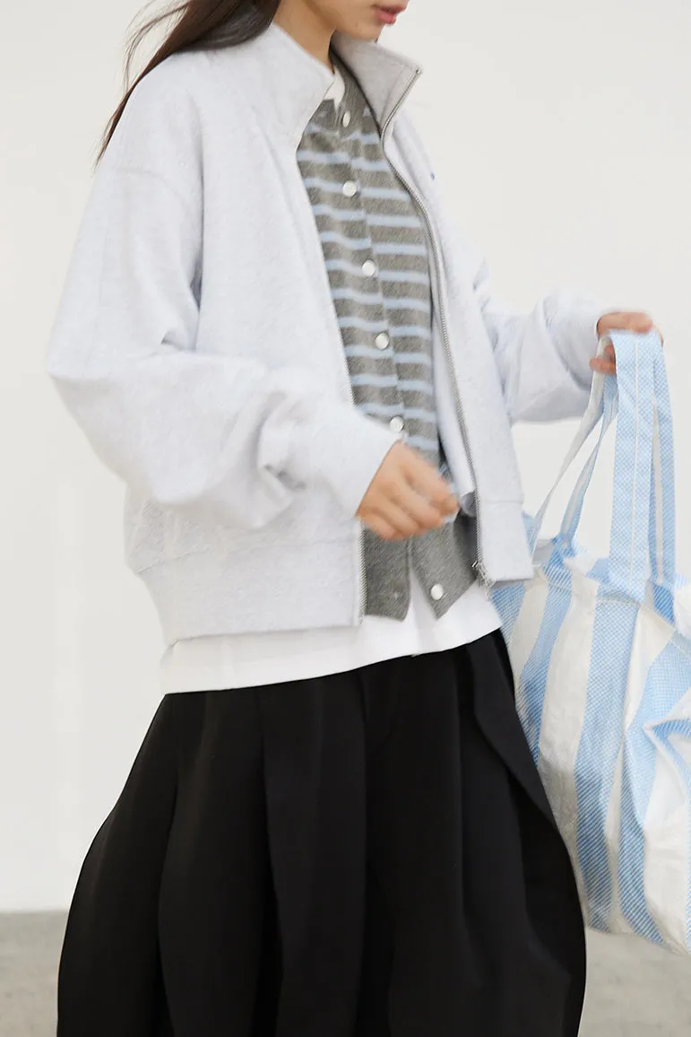 BULVBUTING ボーダークルーネックウールカーディガン BLBT009