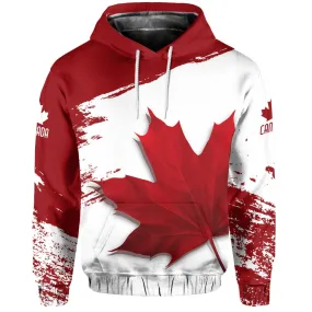 Canada Maple Leaf - Athletic Spirit Red Edition Pullover Hoodie A0