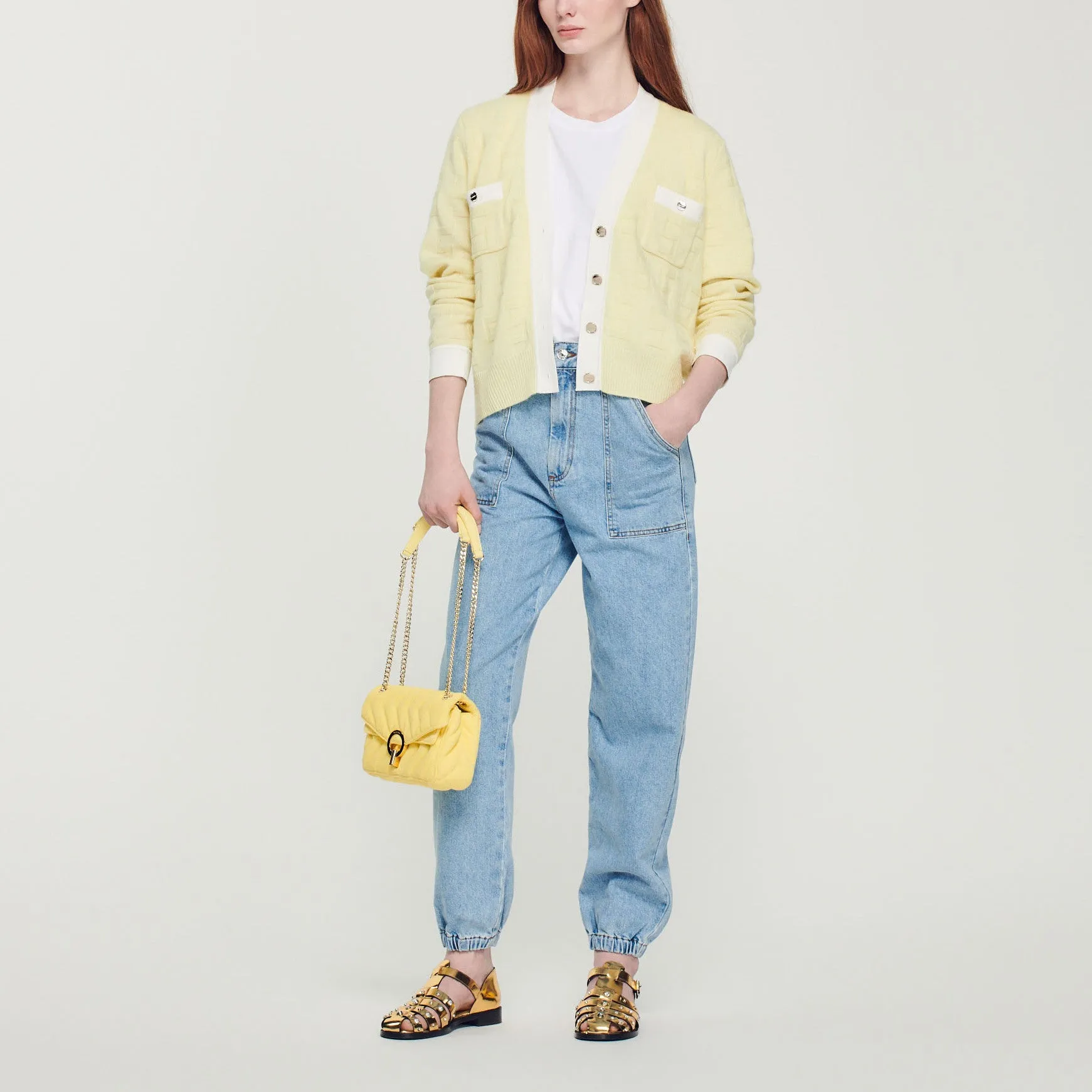 Cardigan bicolore