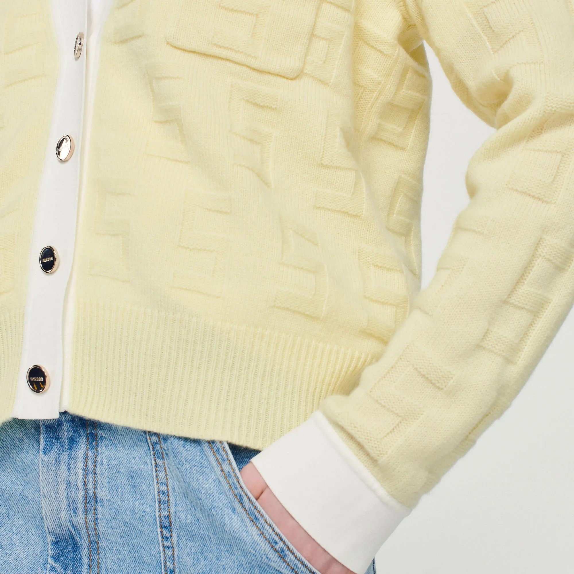 Cardigan bicolore
