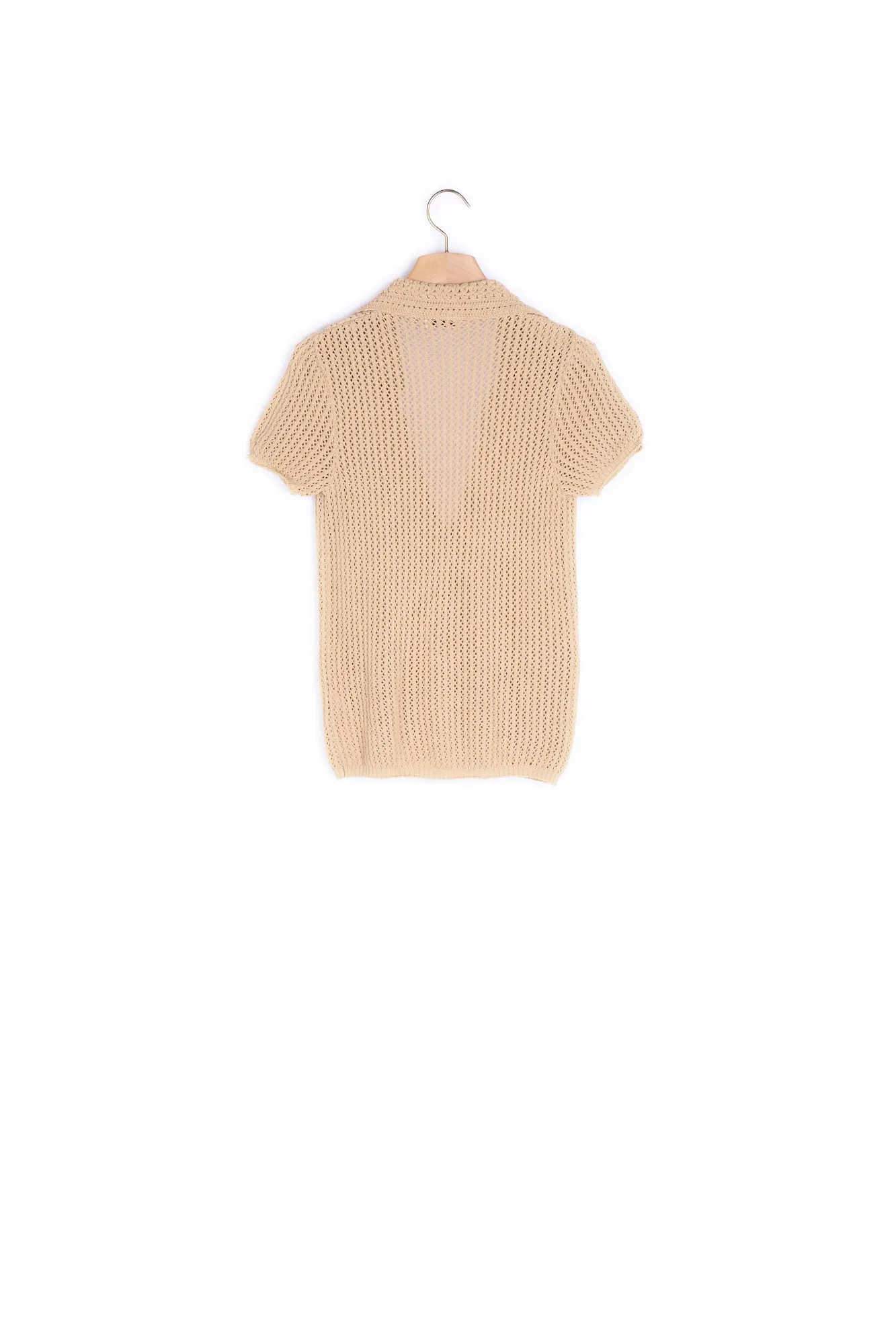 Cardigan en crochet esprit chemise