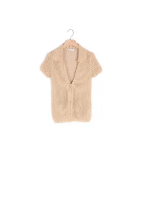 Cardigan en crochet esprit chemise