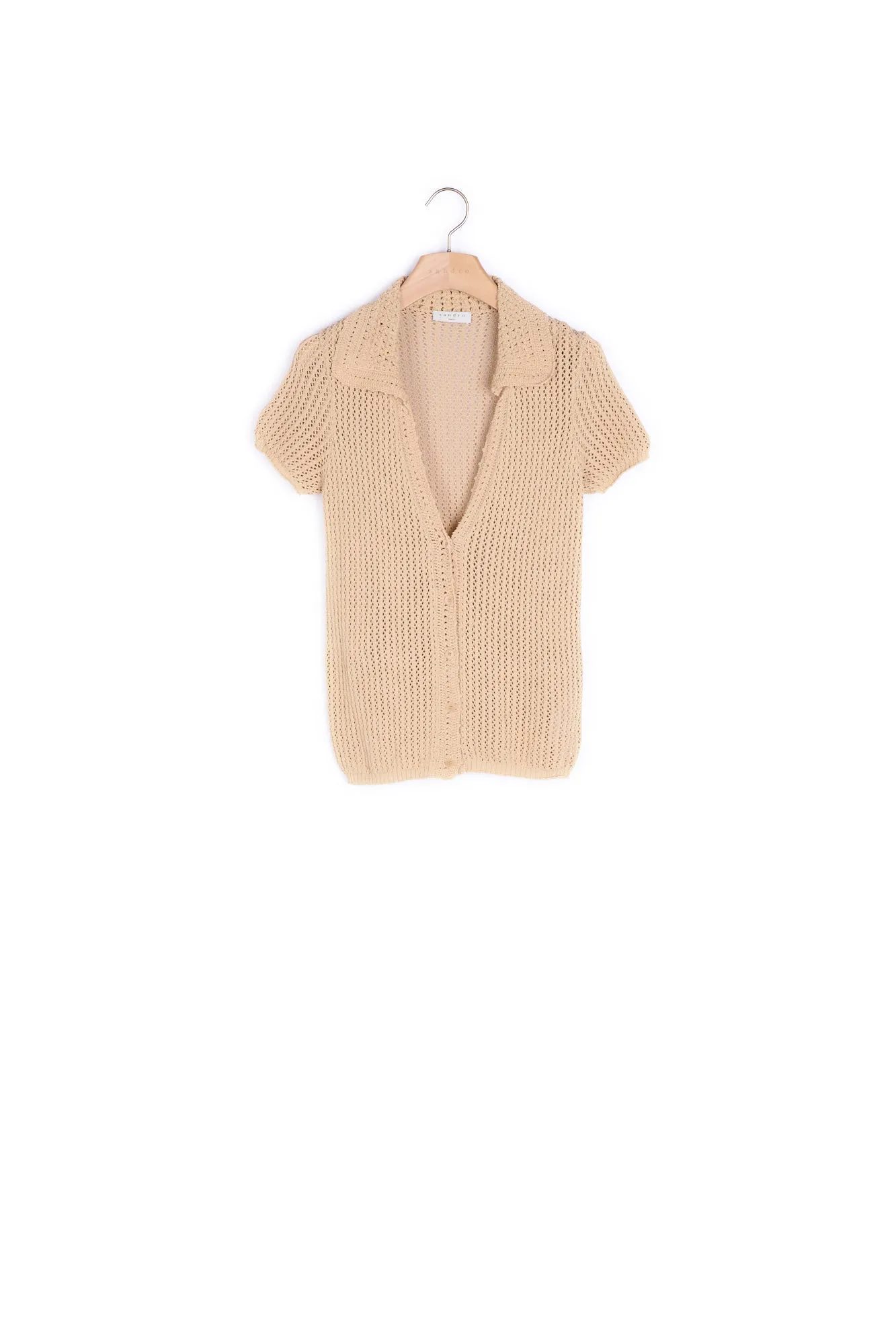 Cardigan en crochet esprit chemise