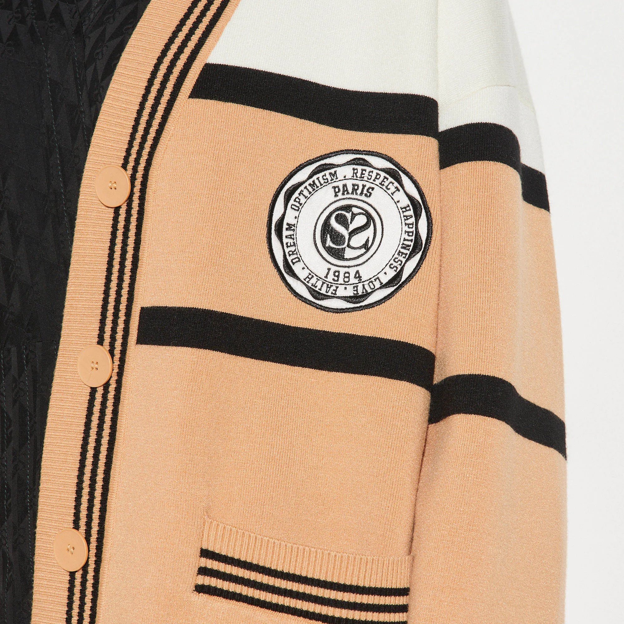 Cardigan oversize bicolore