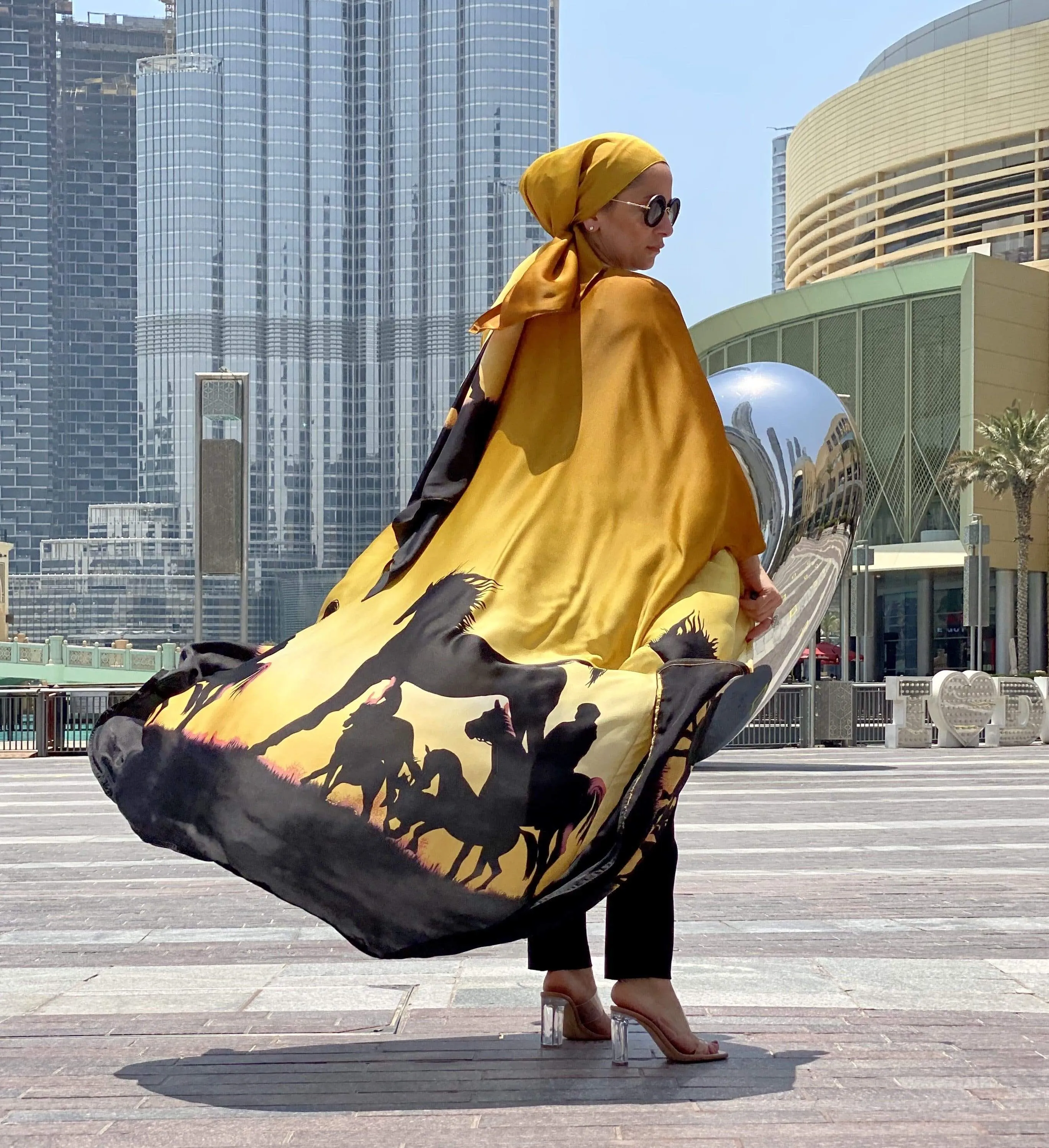 Cardigan Sahara Silk- Yellow - Fits Small & Medium Sizes