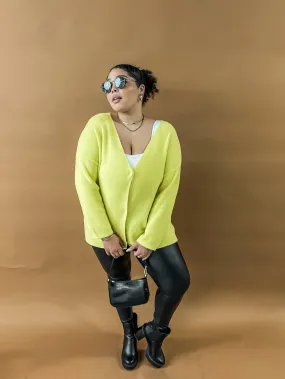 City Girl Neon Oversized Longline Cardigan