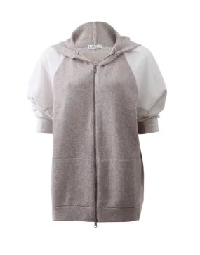 Color Block Hooded Cardigan
