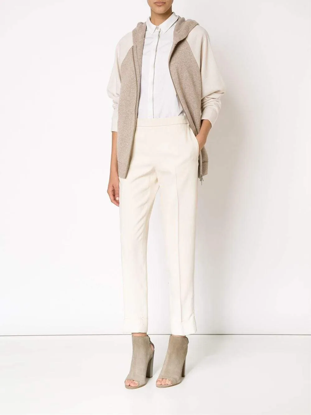 Color Block Hooded Cardigan