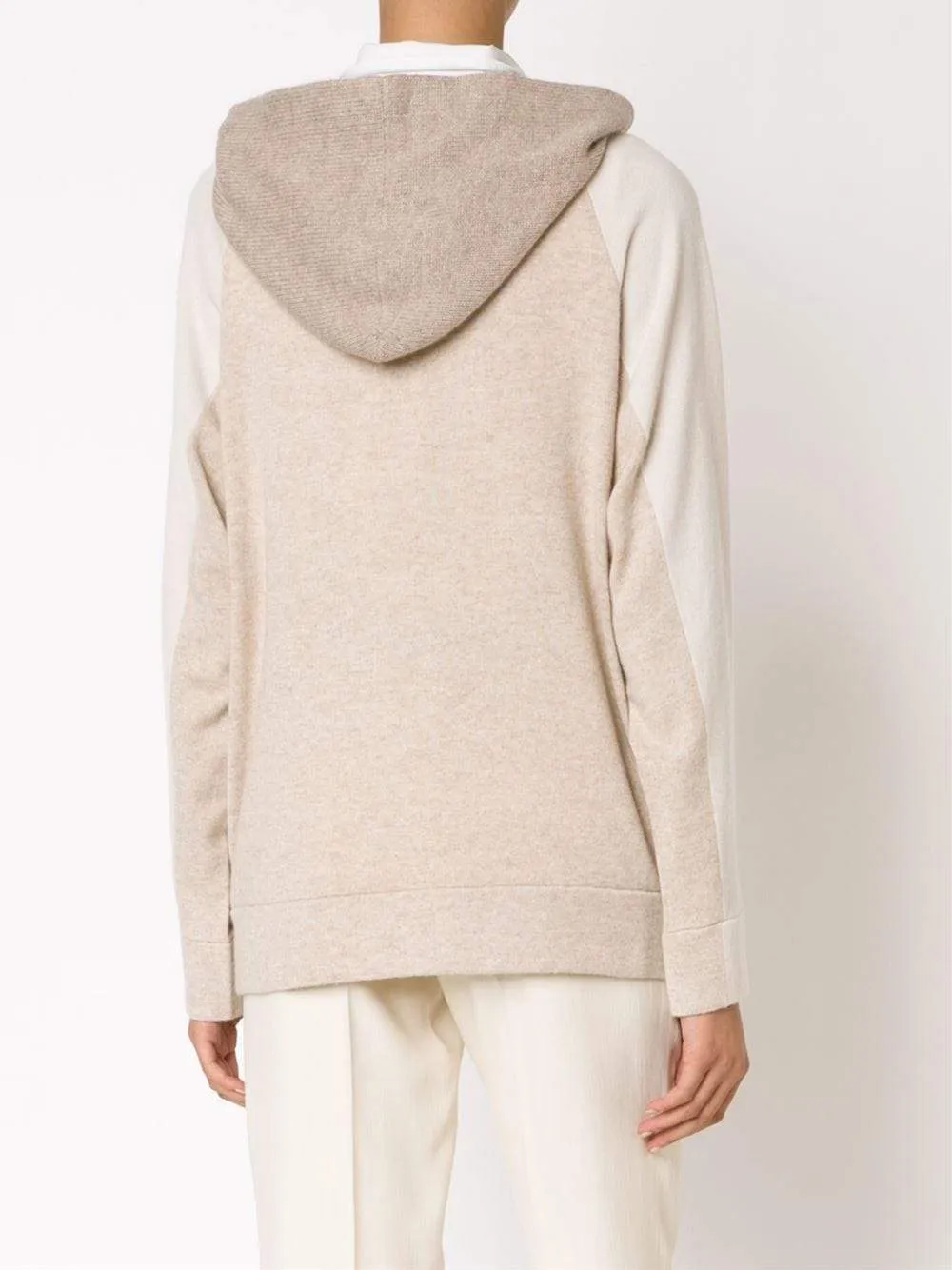 Color Block Hooded Cardigan