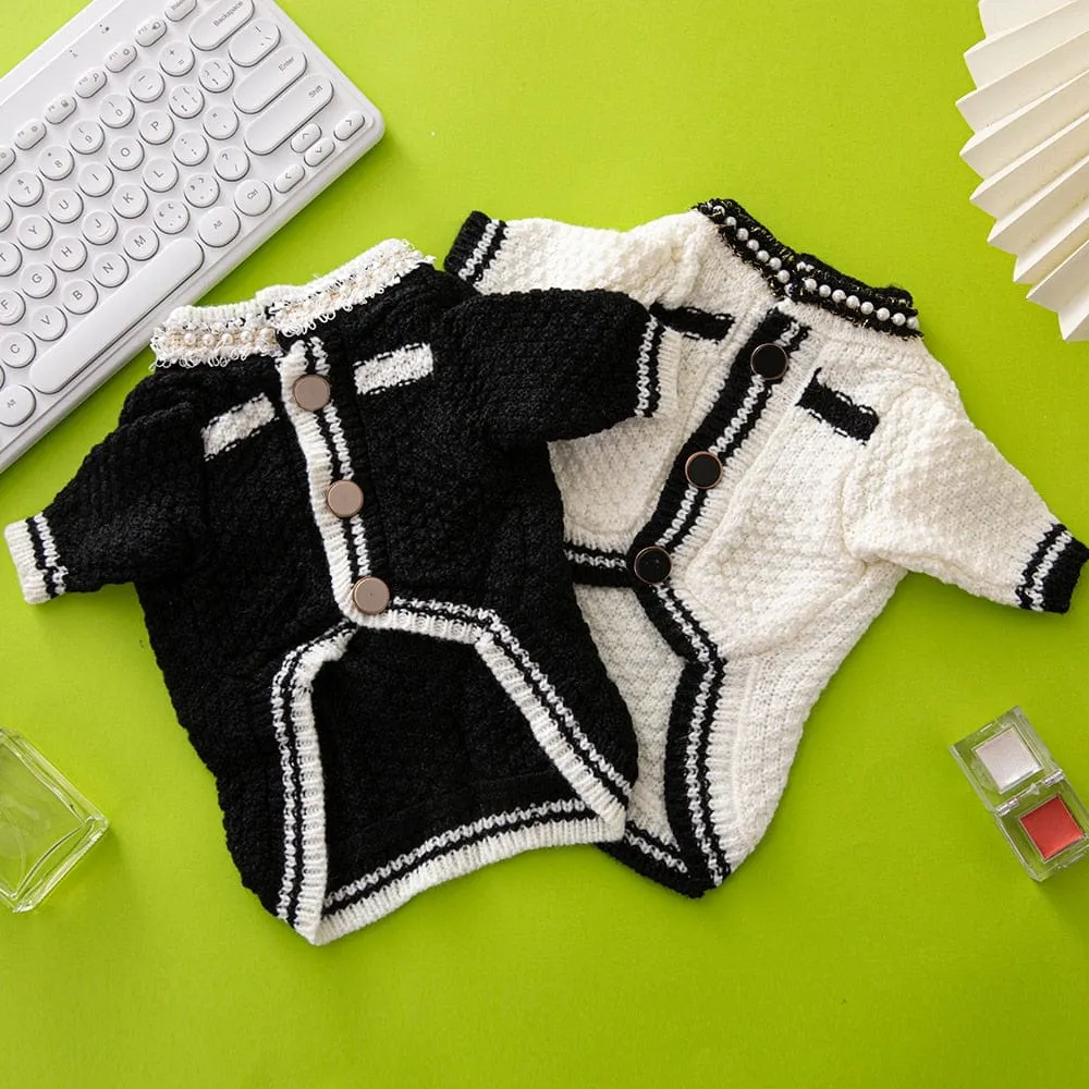 DIVA Pet Chic Luxury Knit Cardigan Sweater