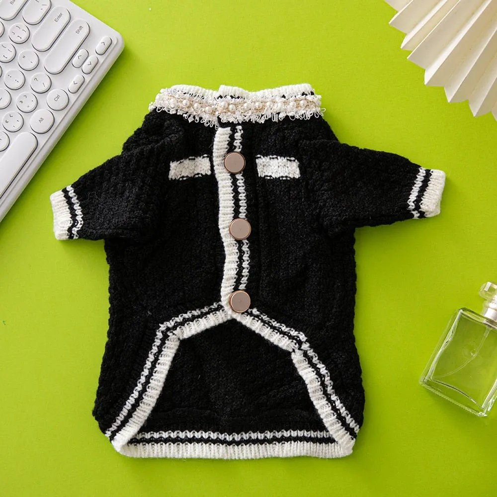 DIVA Pet Chic Luxury Knit Cardigan Sweater