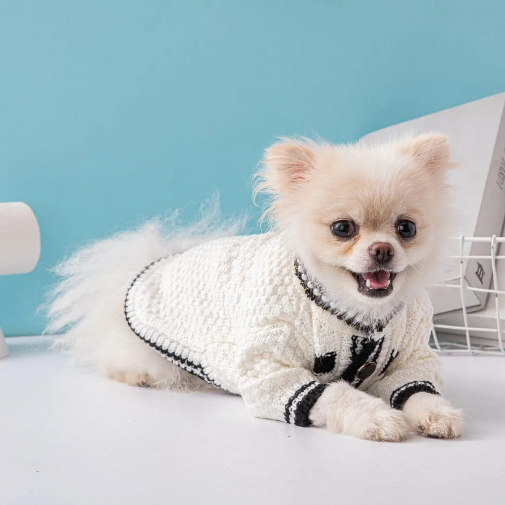 DIVA Pet Chic Luxury Knit Cardigan Sweater