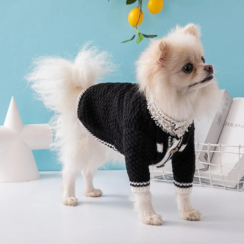 DIVA Pet Chic Luxury Knit Cardigan Sweater
