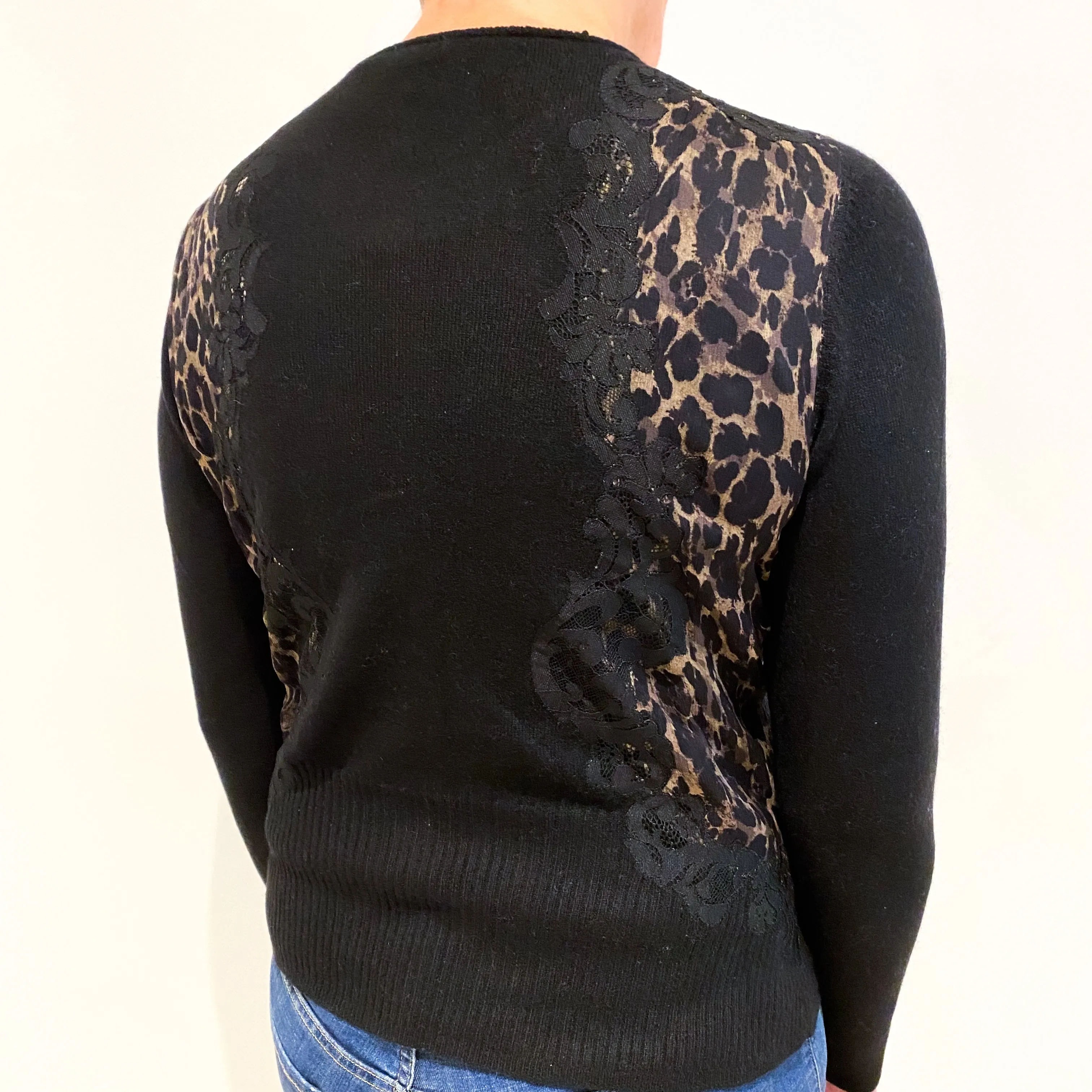 Ellie Tahari Black Cashmere Cardigan Medium