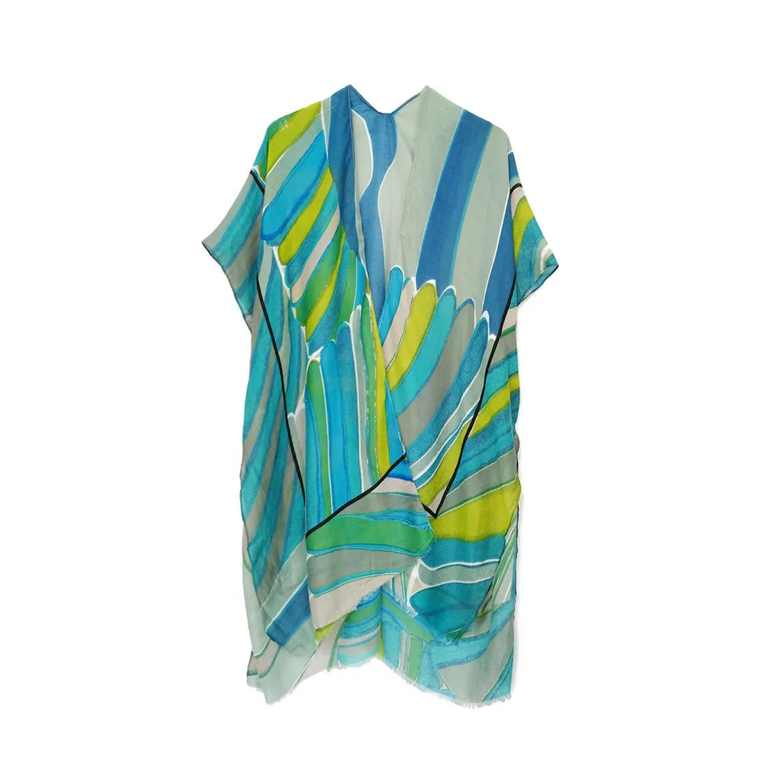 Empire Cove Womens Abstract Print Kimono Shawl Wraps Beach Cover Ups Summer