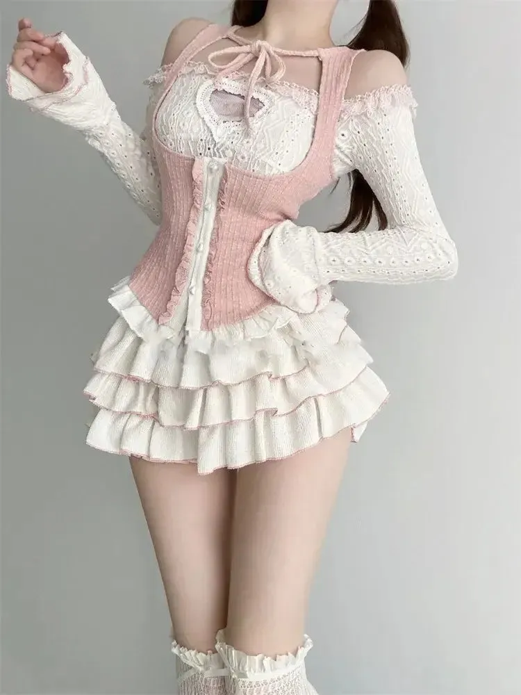 Enchanting Bow Skirt Set