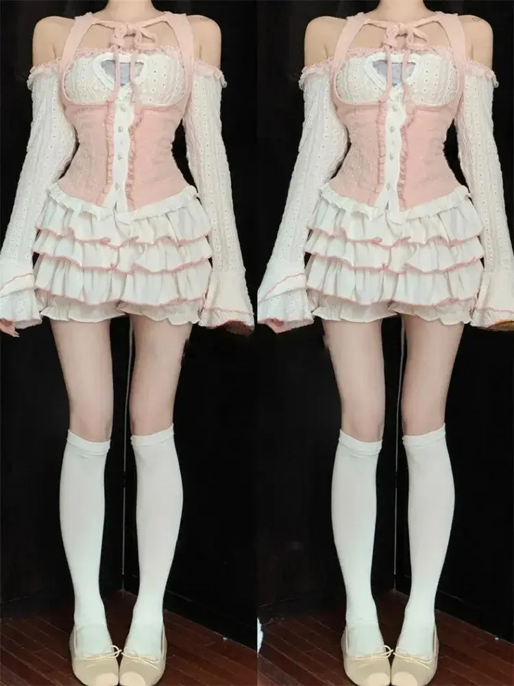 Enchanting Bow Skirt Set