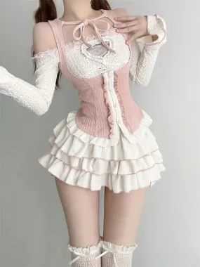 Enchanting Bow Skirt Set