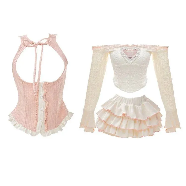 Enchanting Bow Skirt Set