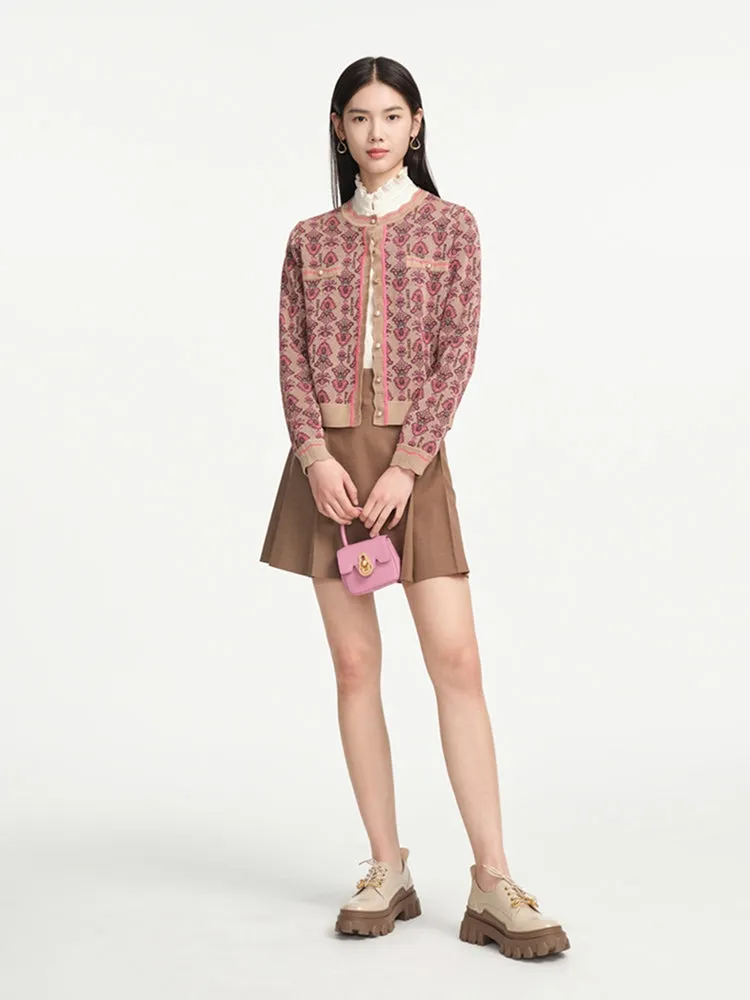 EP YAYING Jacquard-knit Cardigan