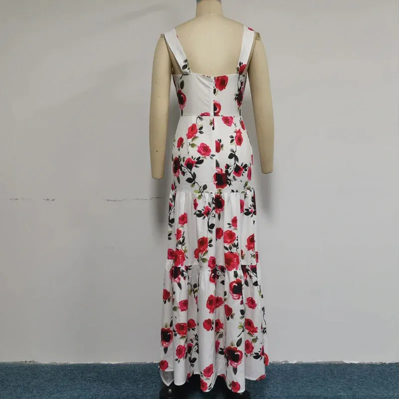 Garden Wedding Floral Maxi Dress
