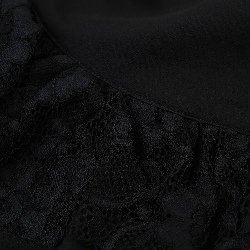 Gothic Lace Academia Zipper Mini Skirt