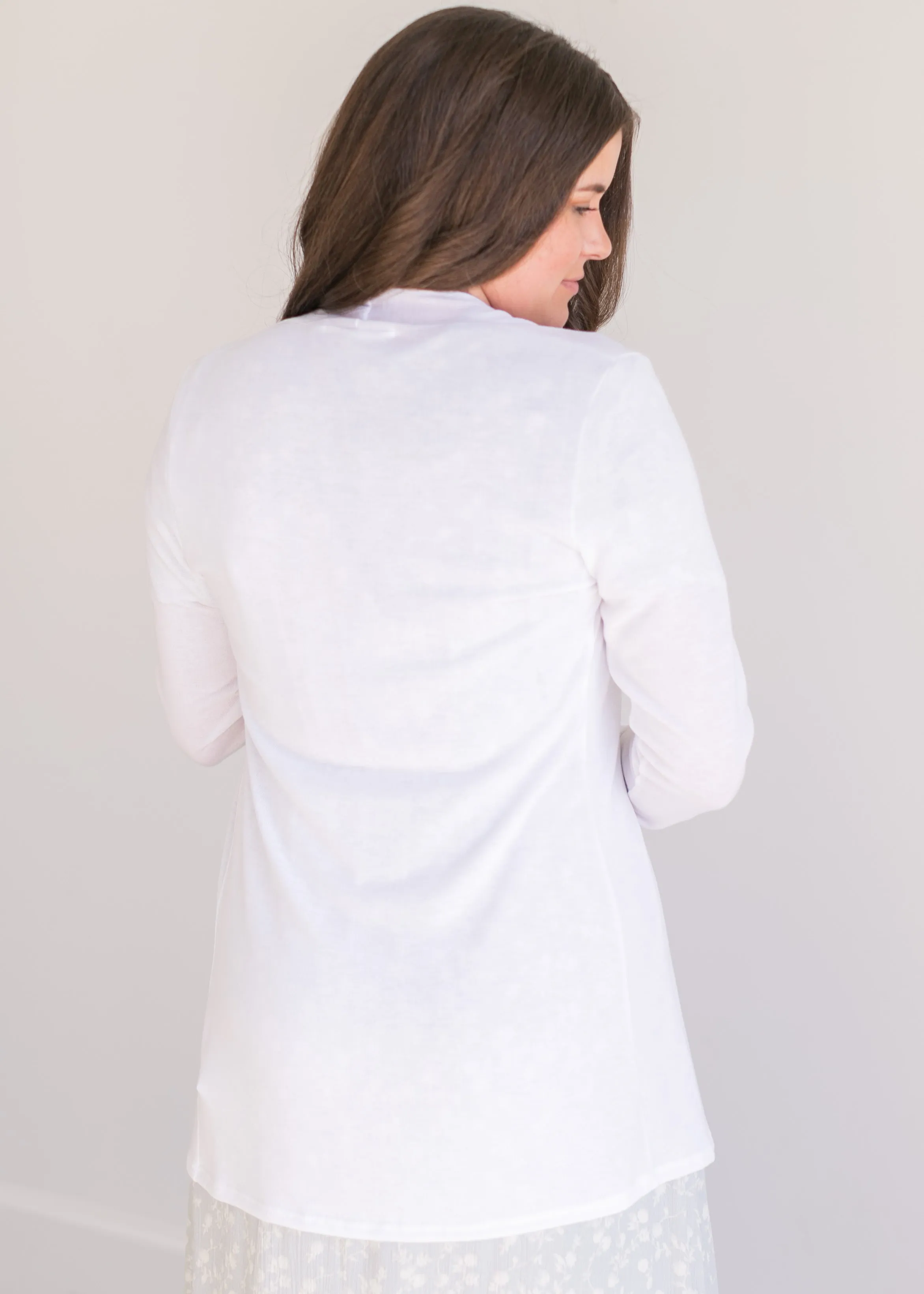 Hacci White Open Front Cardigan - FINAL SALE