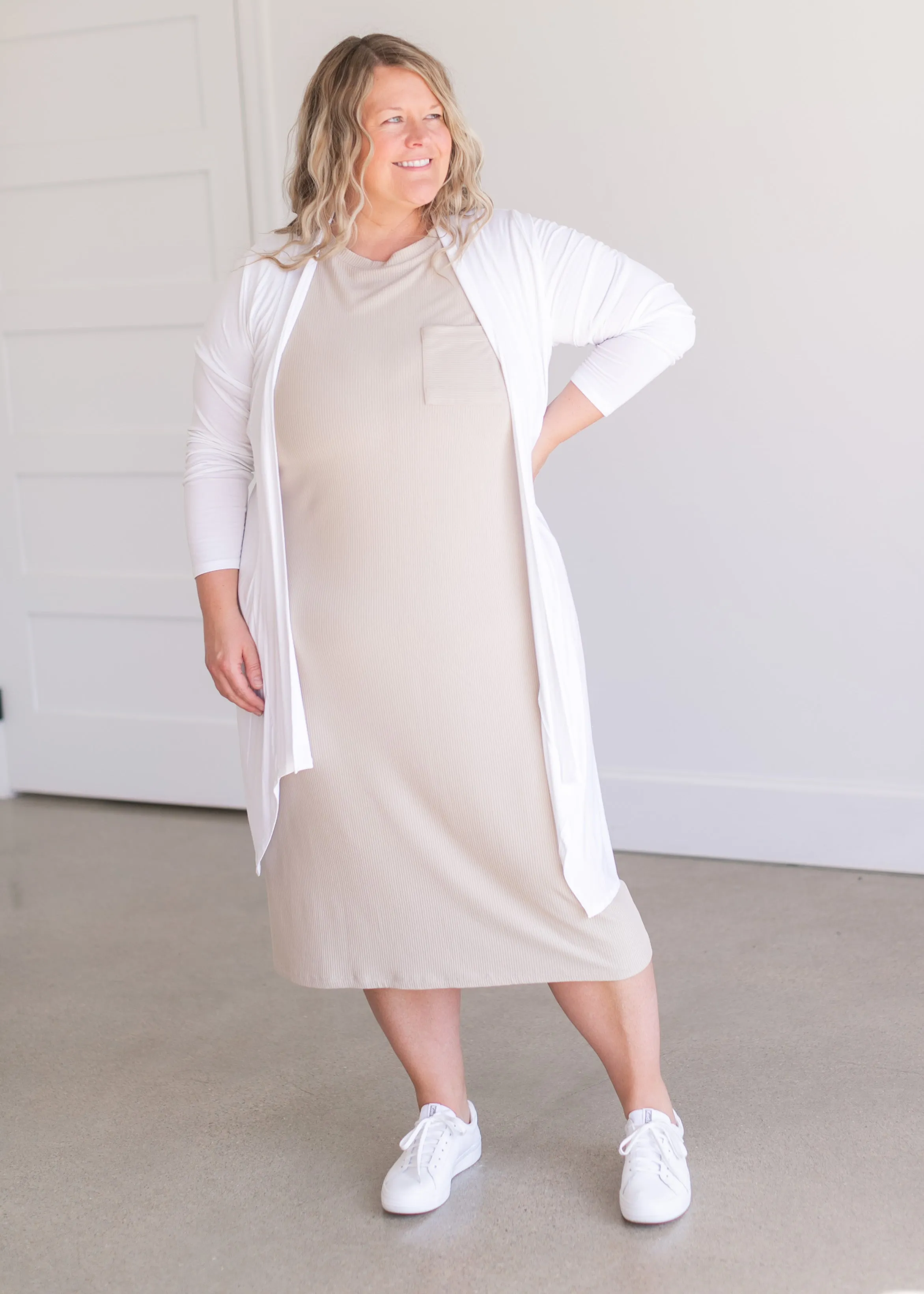 Hacci White Open Front Cardigan - FINAL SALE