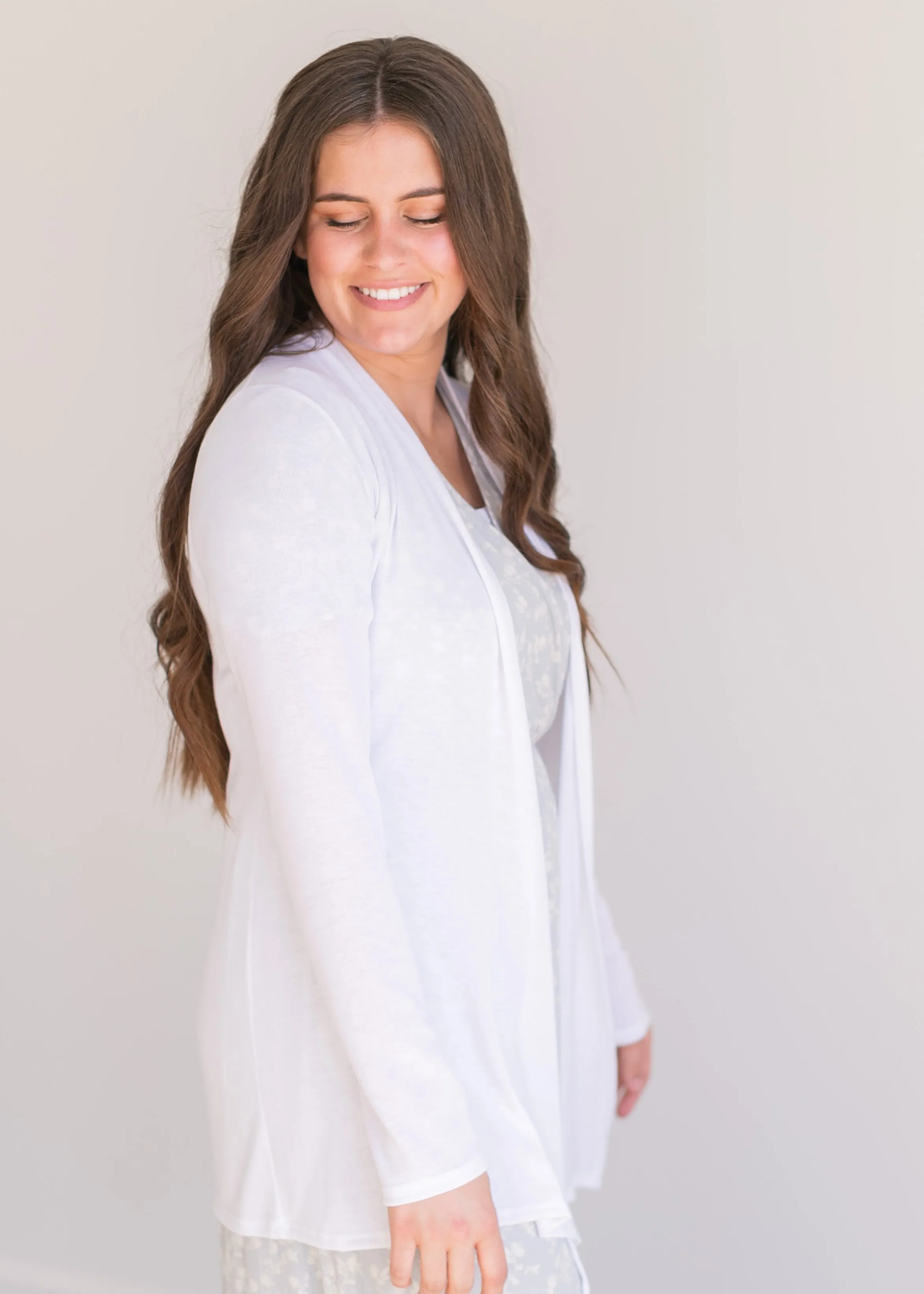 Hacci White Open Front Cardigan - FINAL SALE