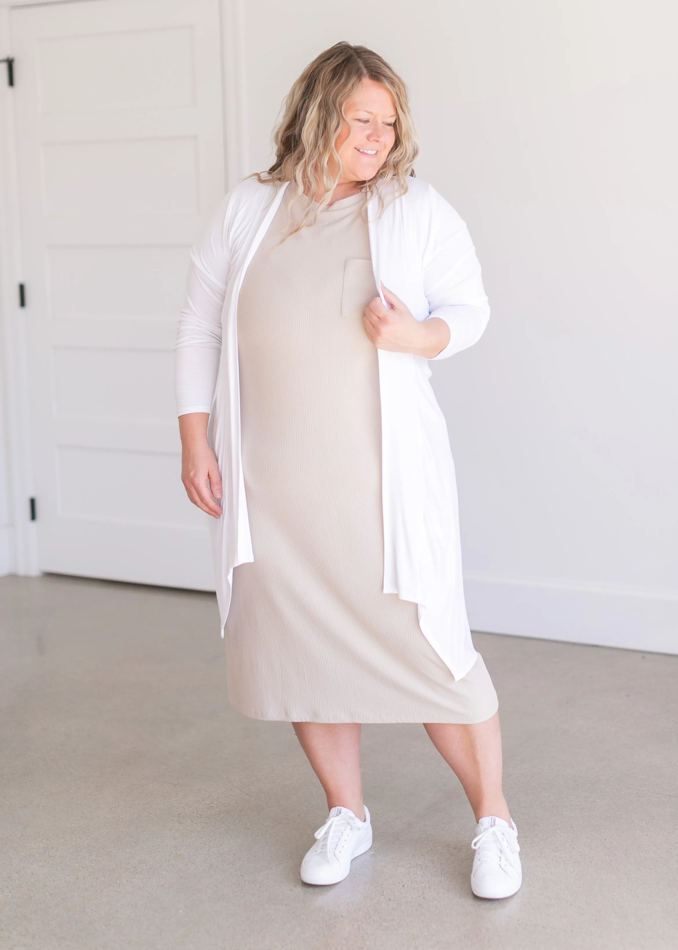 Hacci White Open Front Cardigan - FINAL SALE