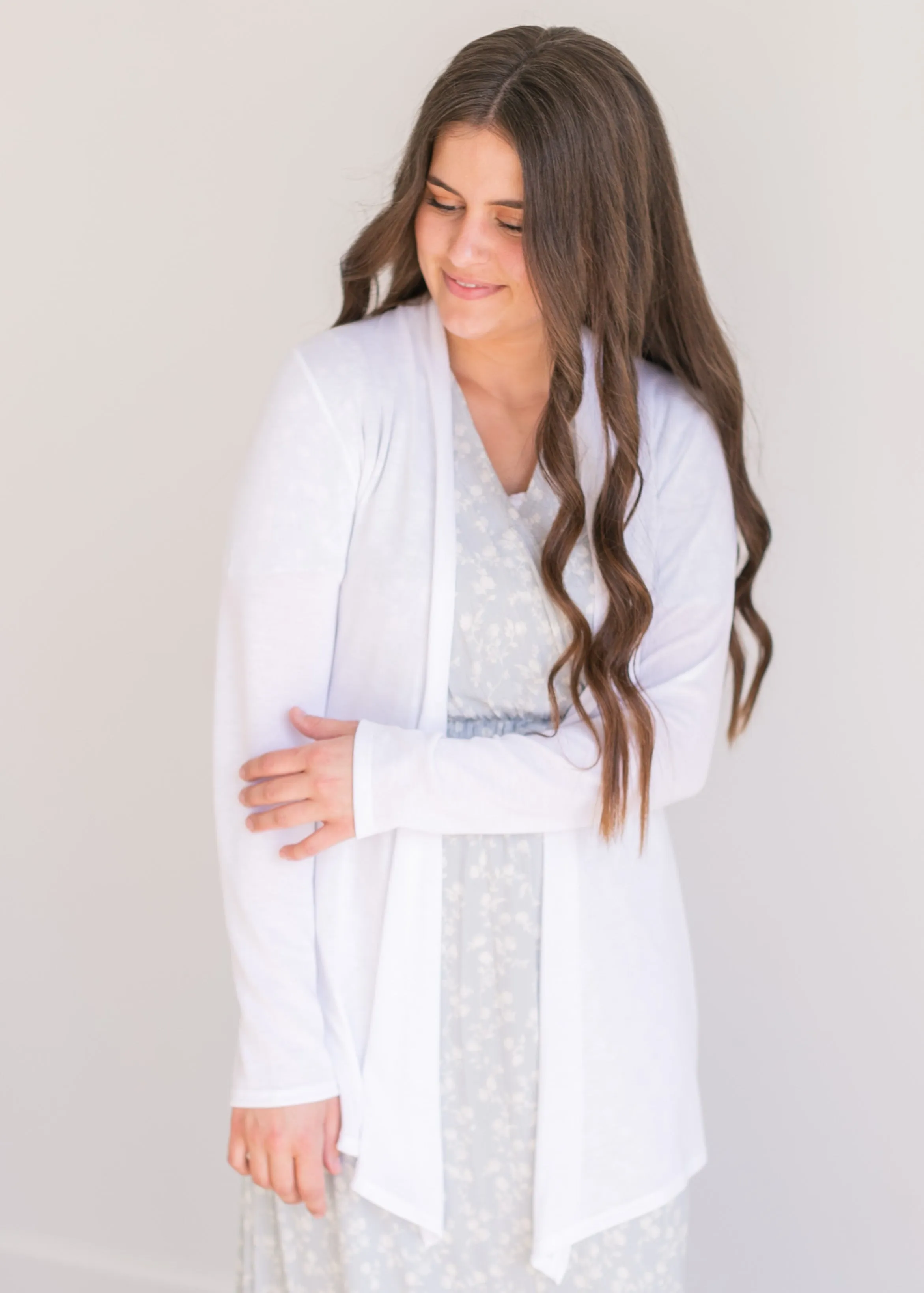 Hacci White Open Front Cardigan - FINAL SALE