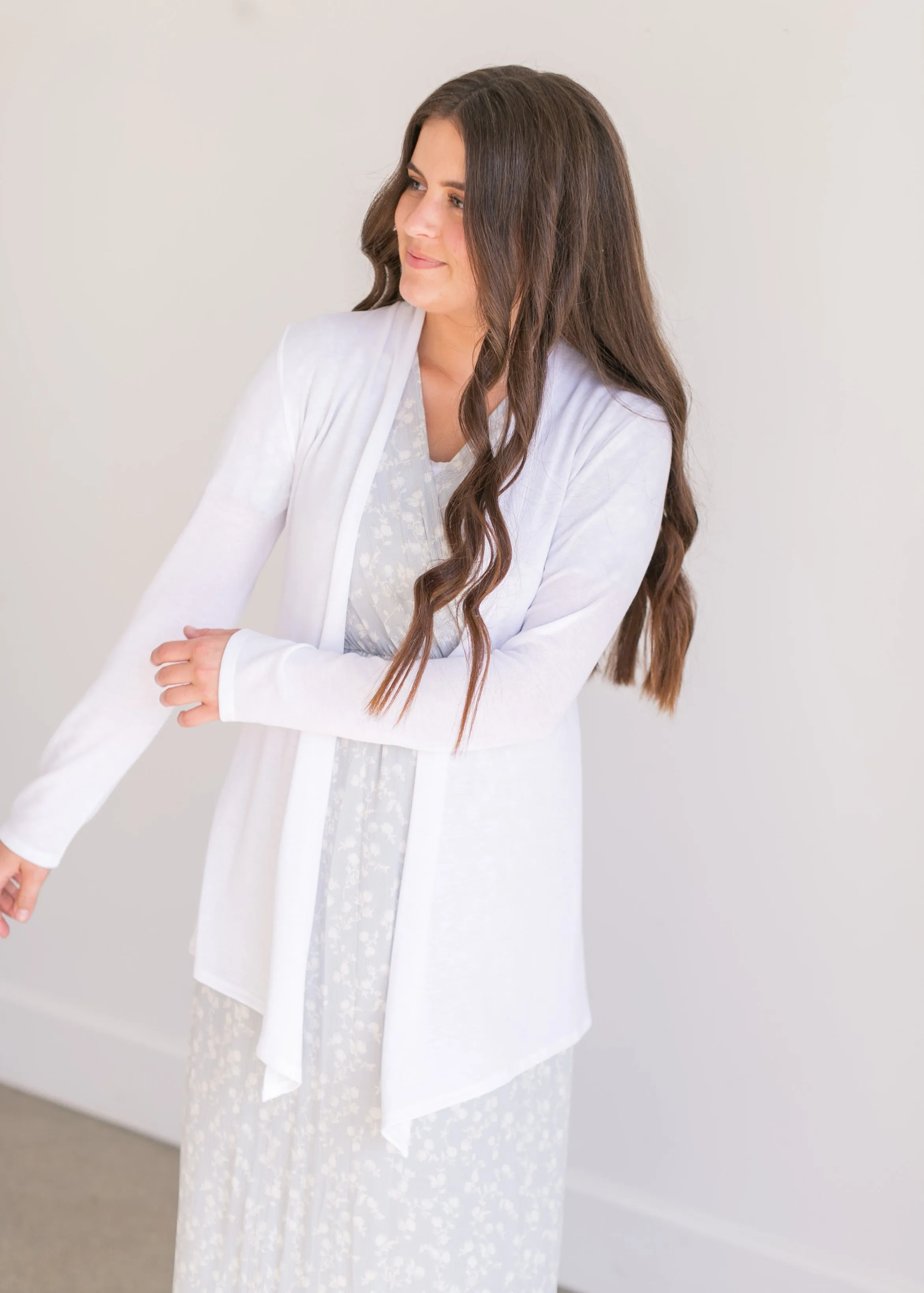 Hacci White Open Front Cardigan - FINAL SALE