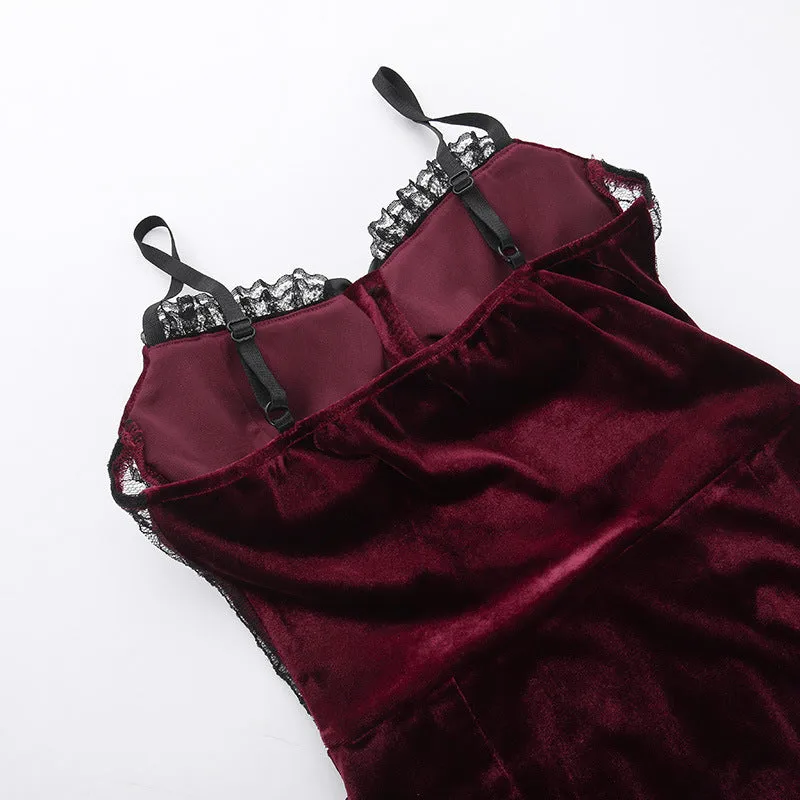 HBO3084 Velvet Wrapped Maxi Dress