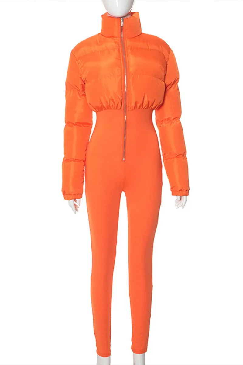 JJ641 Puff Zip Jumpsuit