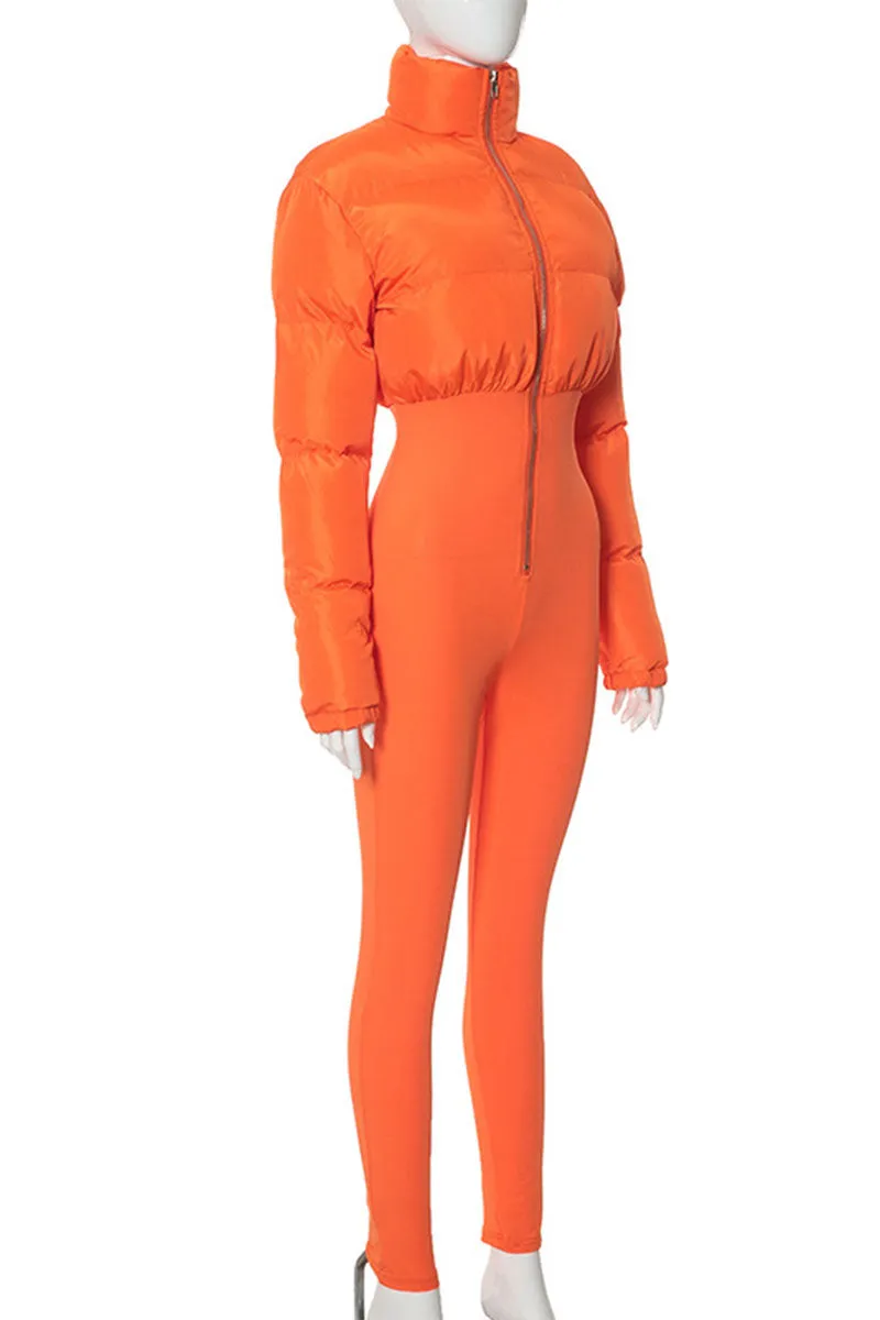 JJ641 Puff Zip Jumpsuit
