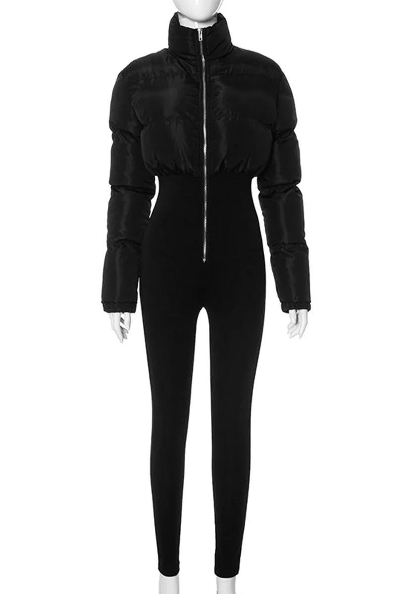 JJ641 Puff Zip Jumpsuit