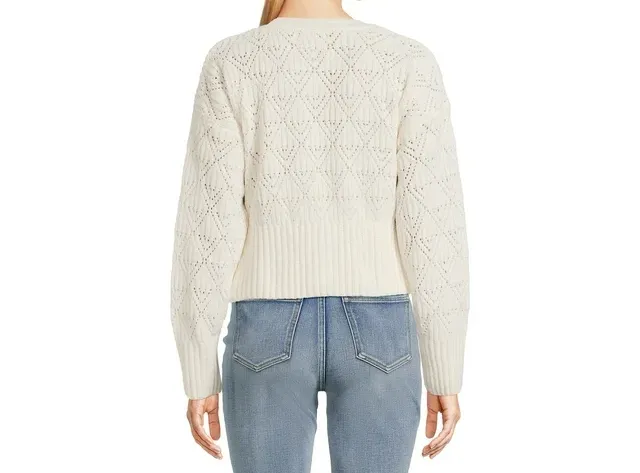 Juniors Button Front Cardigan Sweater with Long Drop Sleeves