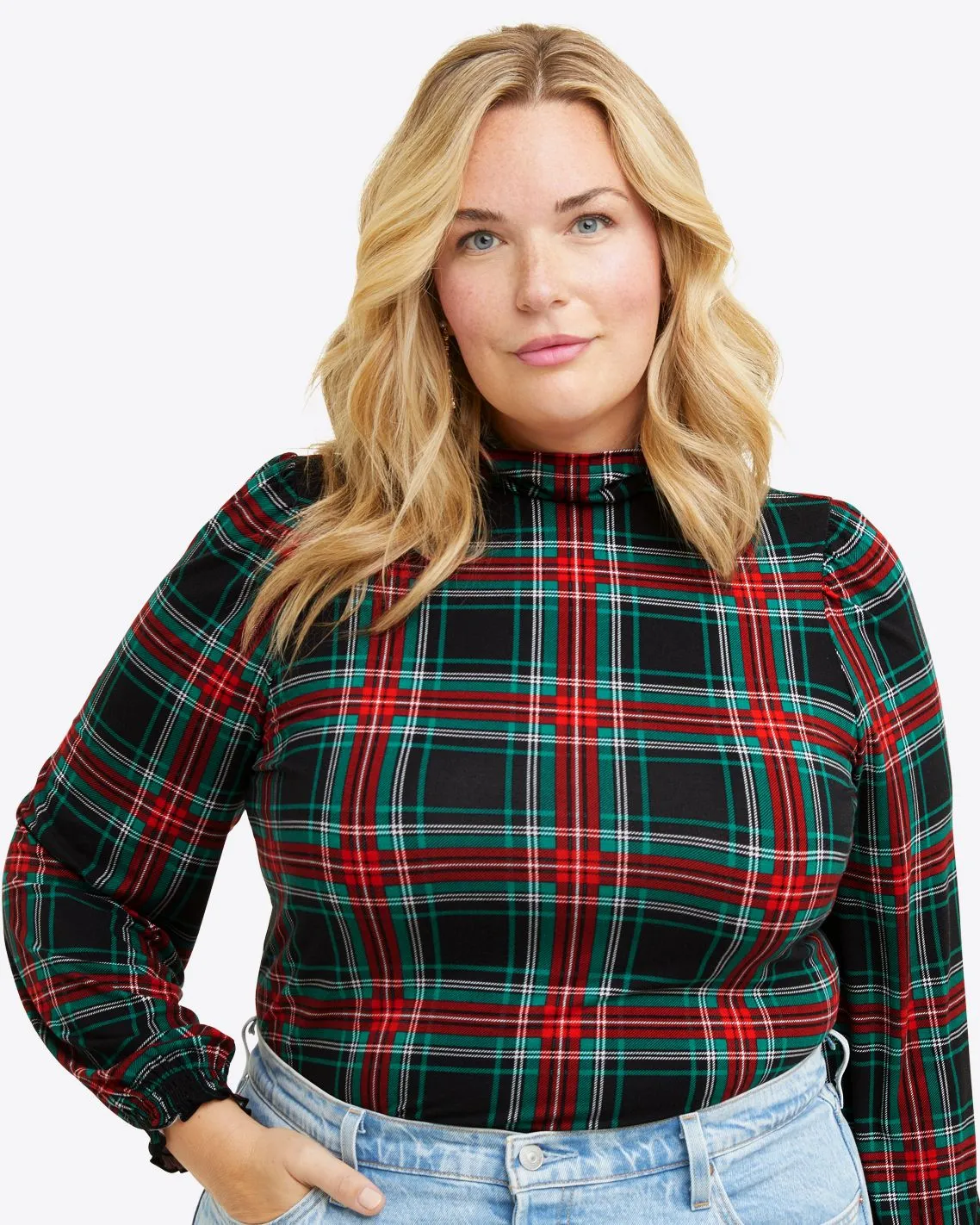 Knit Turtleneck in Georgia Plaid
