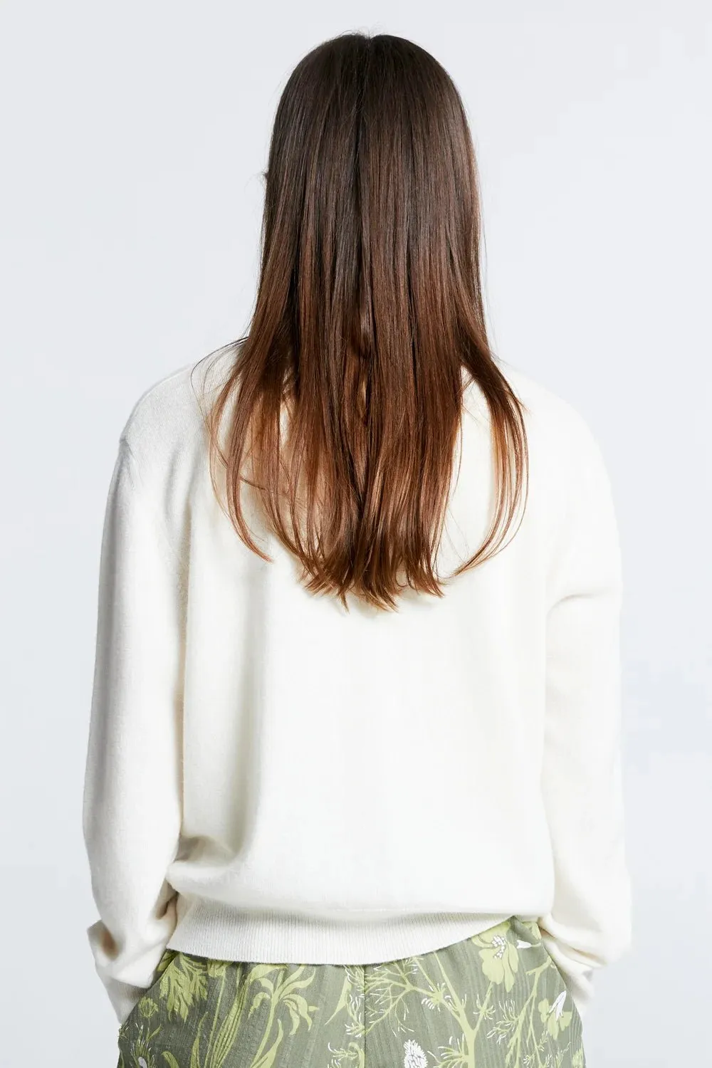 Mina Button Up Cashmere Cardi | Off White