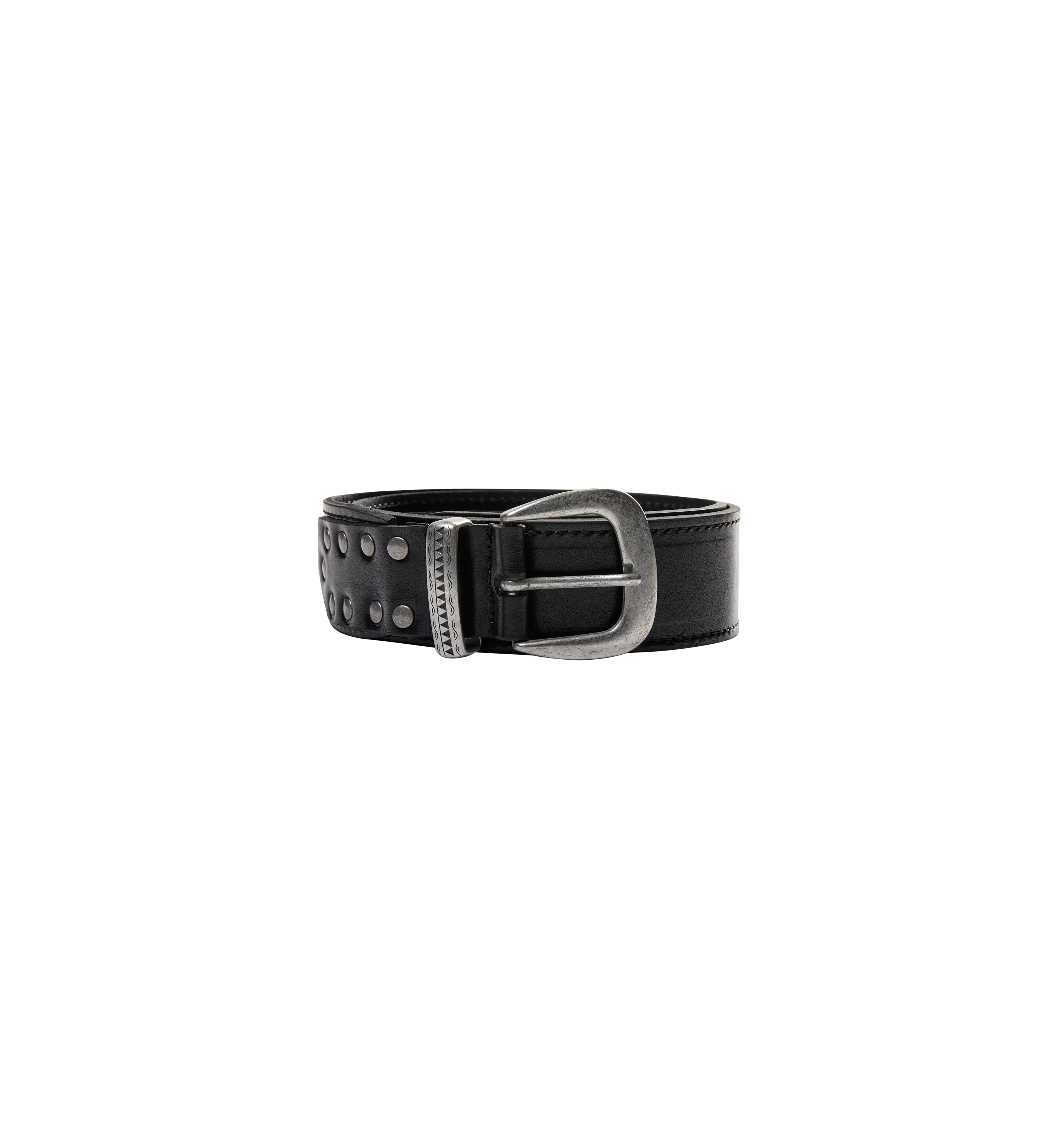 MMStudded Leather Belt