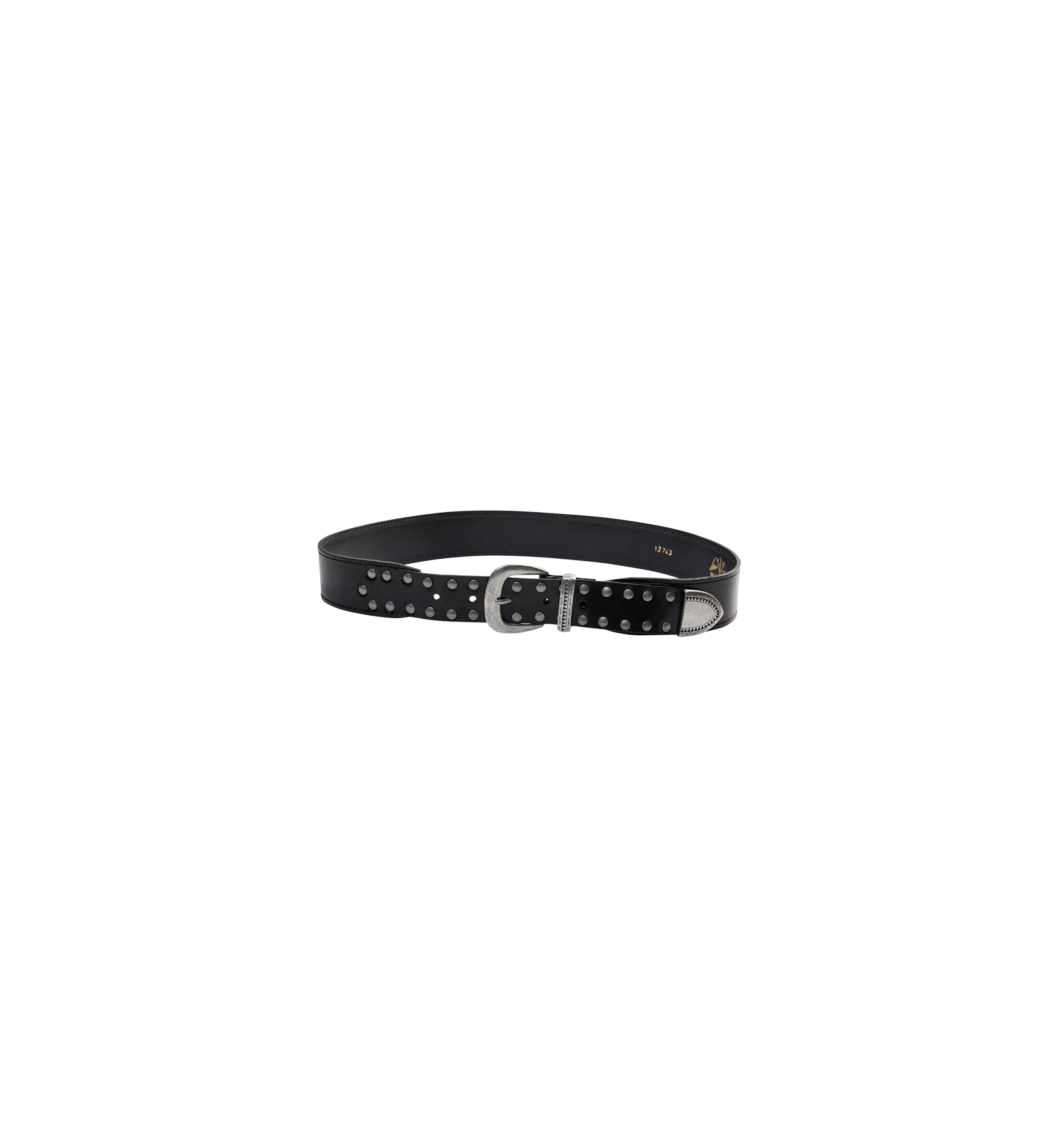 MMStudded Leather Belt