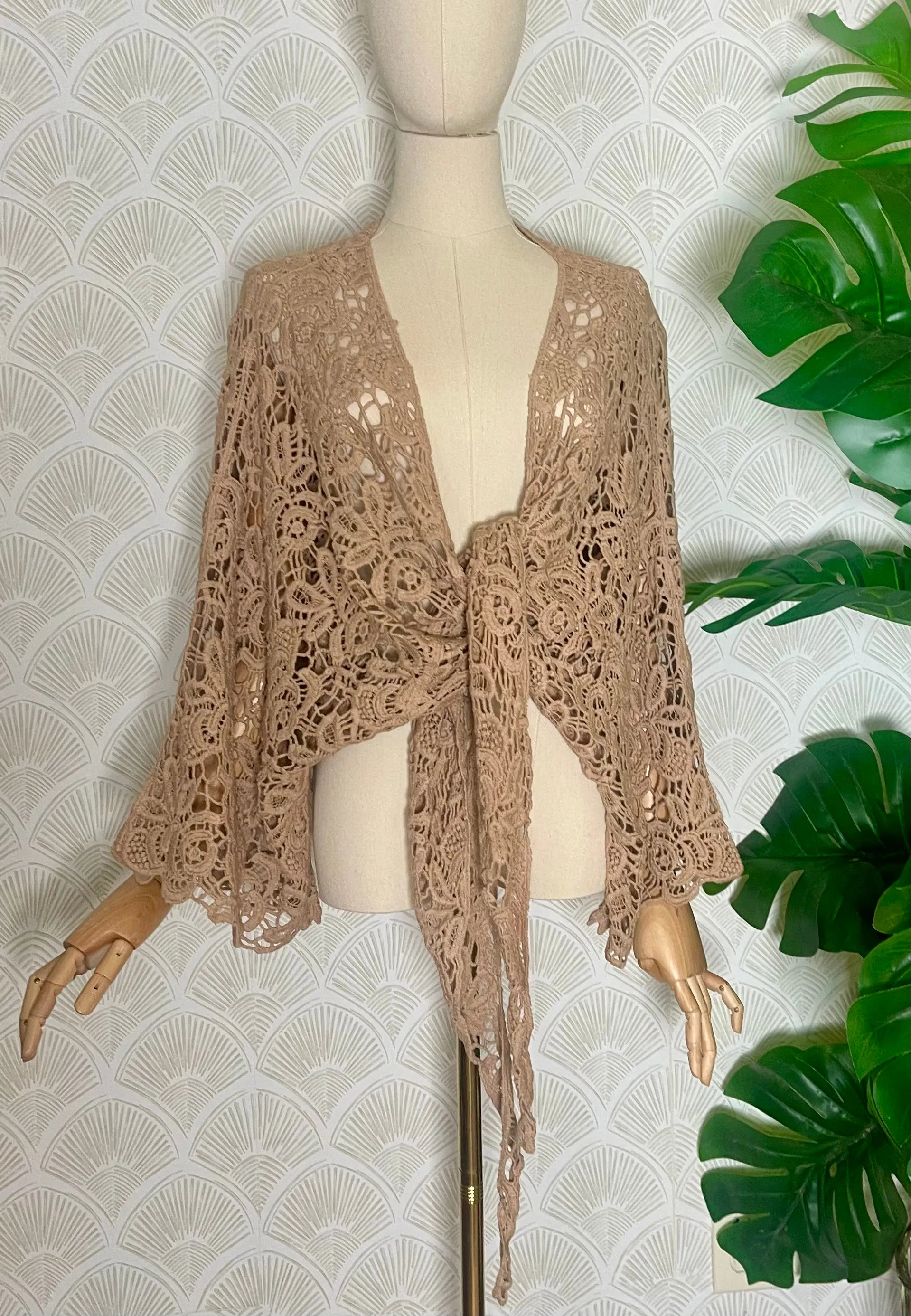 Mocha Crochet Wrap