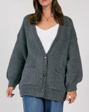 OVERSIZED CHARCOAL CARDIGAN