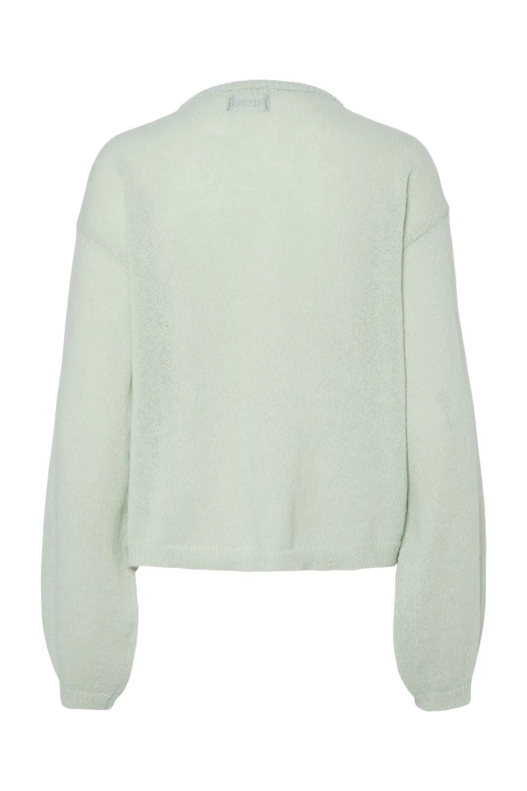 Pieces - Pcida Ls O-Neck Knit Cardigan Pwp Mm - 4767707 Cameo Green